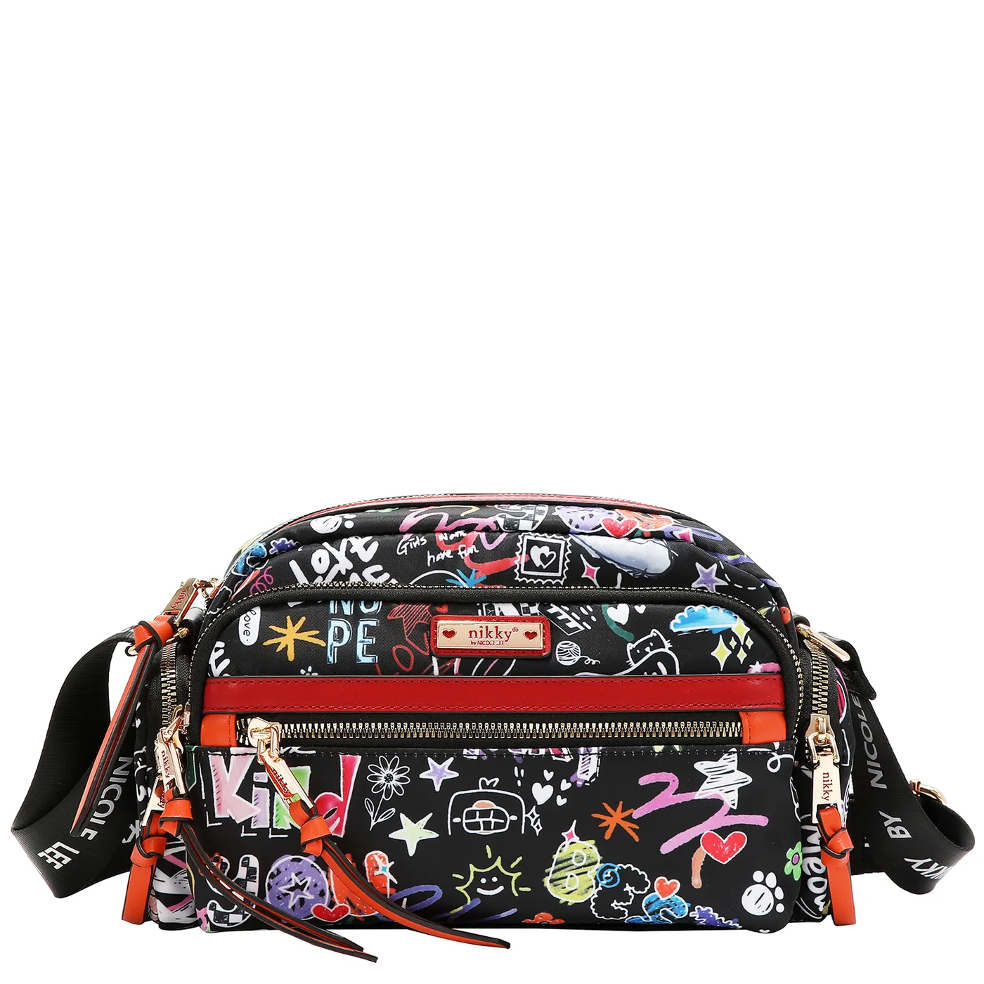 NK13145 JUST FOR FUN-BLACK BOLSO DOME