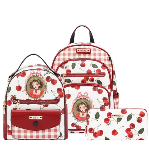 NK13159 CHERRY LIPS WHITE MOCHILA GRANDE