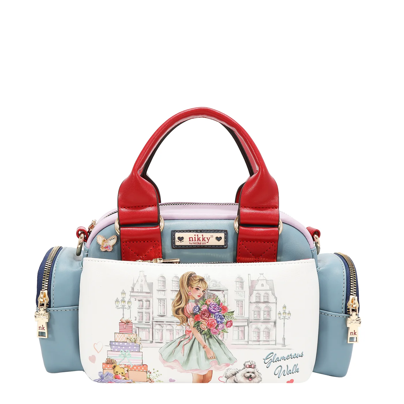 NK13212 GLAMOROUS WALK-WHITE CROSSBODY MEDIANO BOLSOS LATERALES