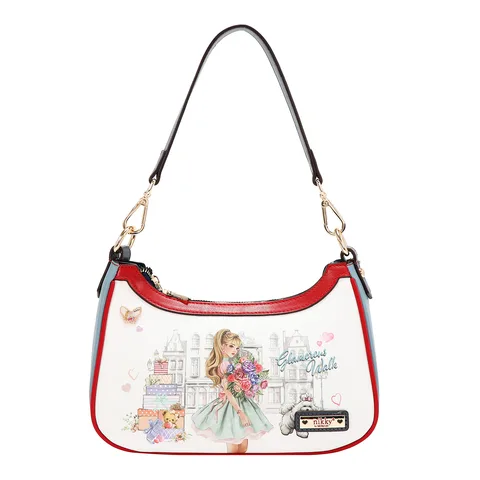 NK13214 GLAMOROUS WALK-WHITE BOLSO MEDIA LUNA