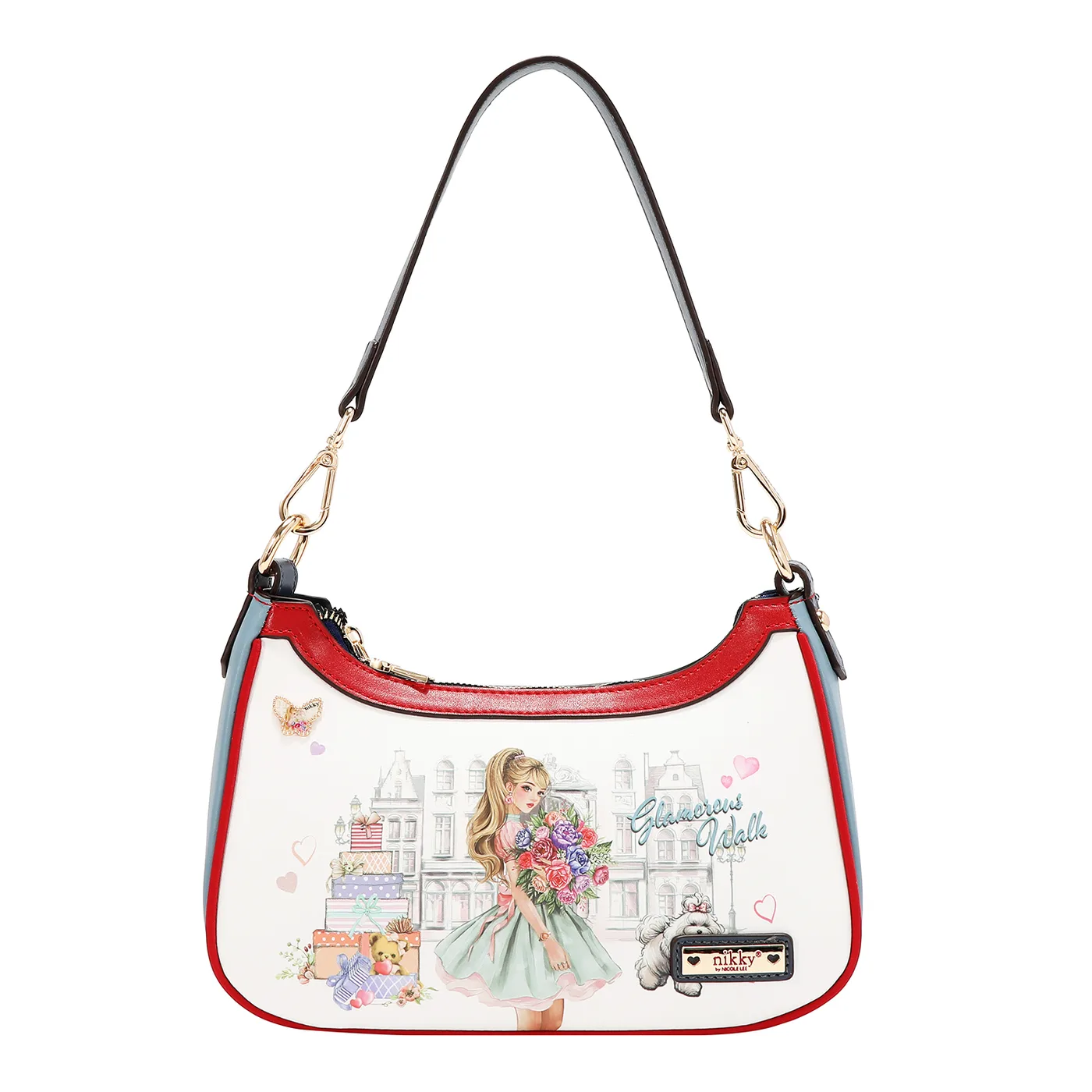NK13214 GLAMOROUS WALK-WHITE BOLSO MEDIA LUNA
