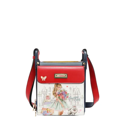 NK13216 GLAMOROUS WALK-WHITE CROSSBODY CUADRADO