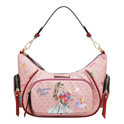 NK13231 GLAMOROUS WALK-PINK BOLSO SHOULDER