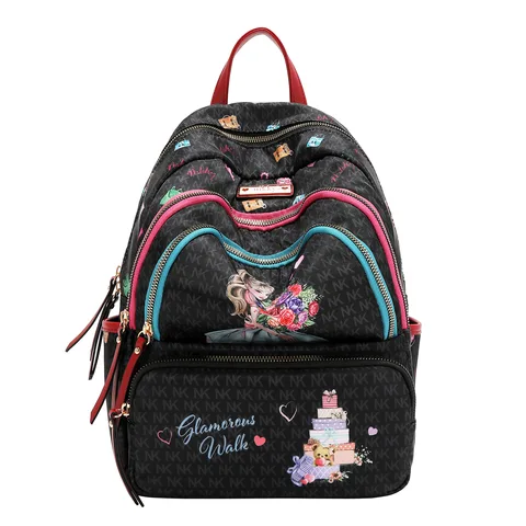 NK13233 GLAMOROUS WALK-BLACK MOCHILA LIGERA