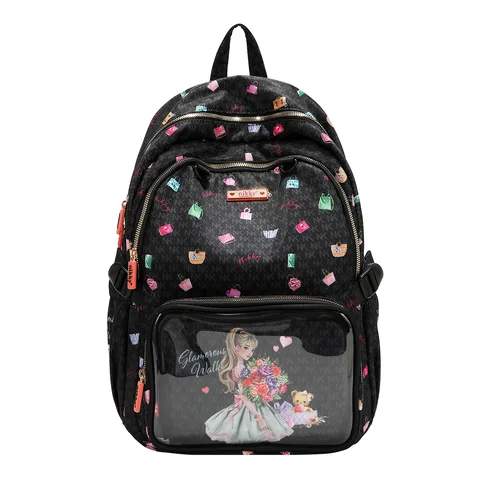 NK13239 GLAMOROUS WALK-BLACK MOCHILA