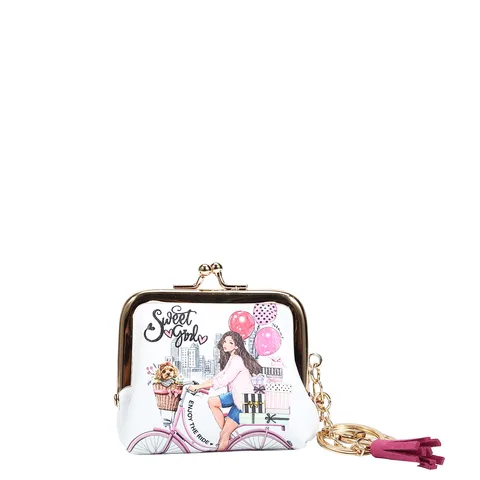 NK20342 MINI MONEDERO CON CIERRE DE BESO SWEET GIRL