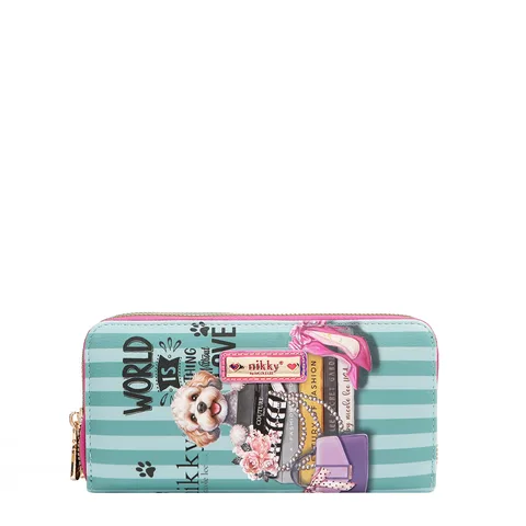 BILLETERA DOBLE CIERRE GRANDE NK20376 NIKKY WORLD