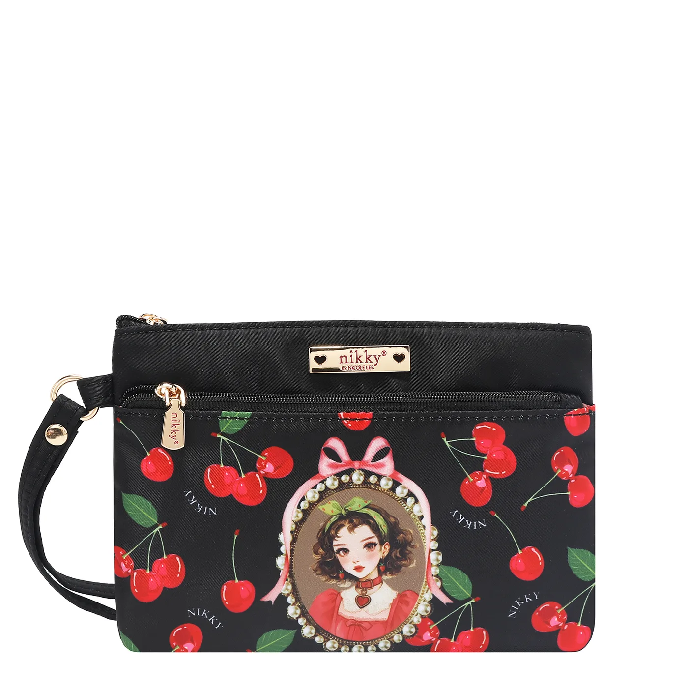NK21009 CHERRY LIPS BLACK ESTUCHE DOBLE CIERRE