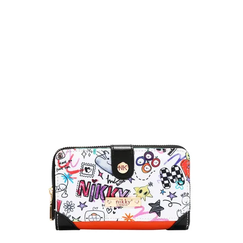 NK22522 JUST FOR FUN-WHITE BILLETERA DE EMBRAGUE