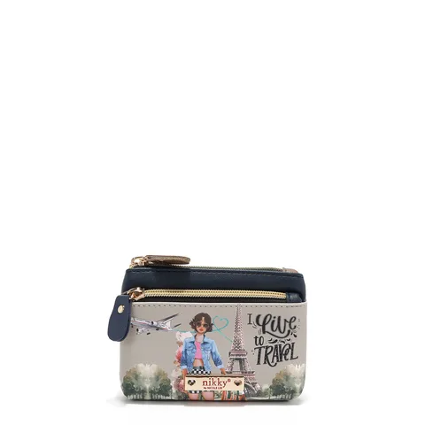 MONEDERO DOBLE CIERRE NK22526 I LIVE TO TRAVEL
