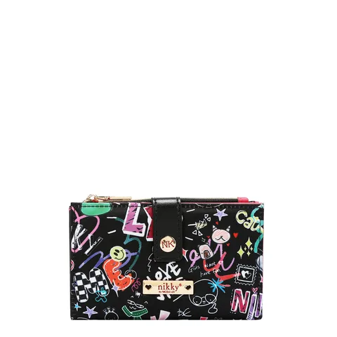 NK22603 JUST FOR FUN-BLACK BILLETERA PLEGABLE CON MONEDERO