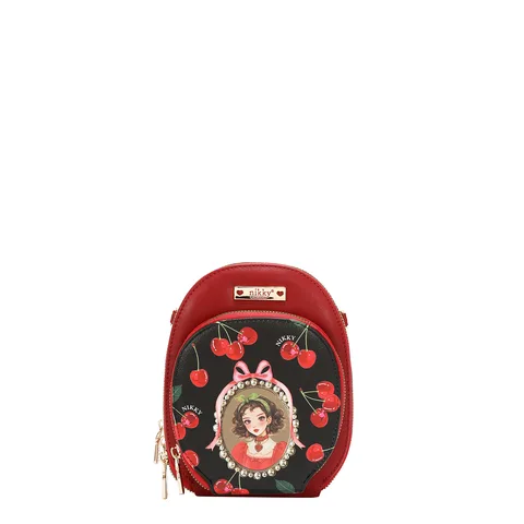 BANDOLERA PEQUEÑA NK24001 CHERRY LIPS BLACK