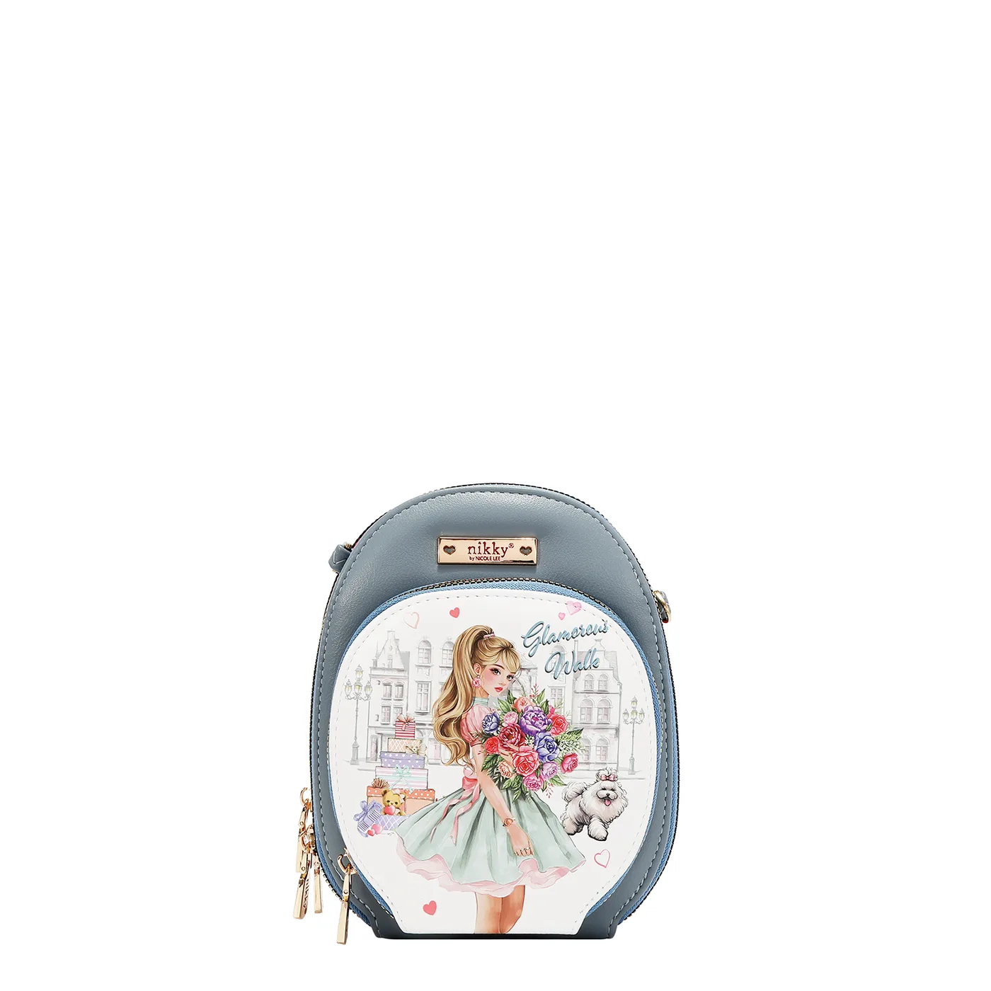 NK24001 GLAMOROUS WALK-WHITE BANDOLERA PEQUEÑA