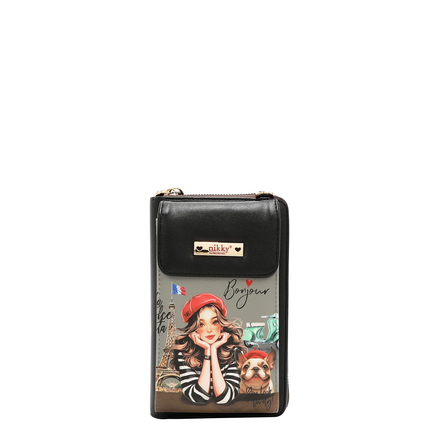 NK24002 BOLSO  CRUZADO PARA TELEFONO/ CARTERA EIFFEL DREAMS