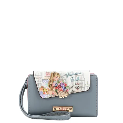 NK24005 GLAMOROUS WALK-WHITE BILLETERA BIFORLIAR PEQUEÑA