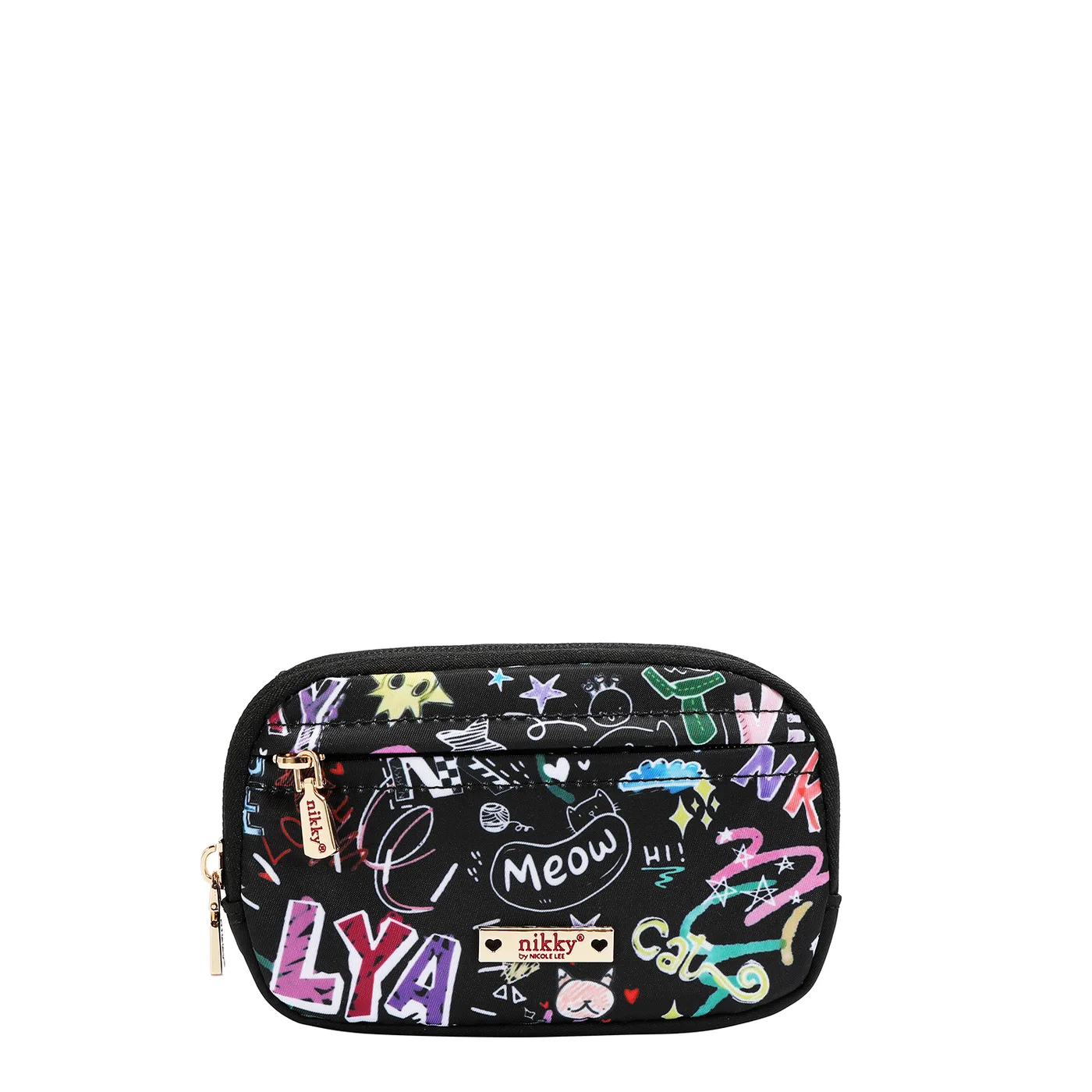 NK25003 JUST FOR FUN-BLACK MINI CARTERA PORTATIL CON LLAVERO