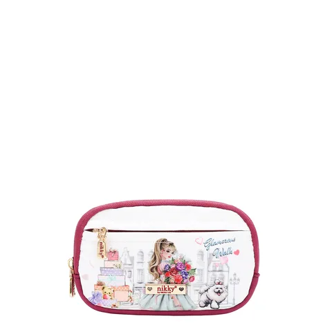 NK25003 GLAMOROUS WALK-WHITE MINI CARTERA PORTATIL CON LLAVERO