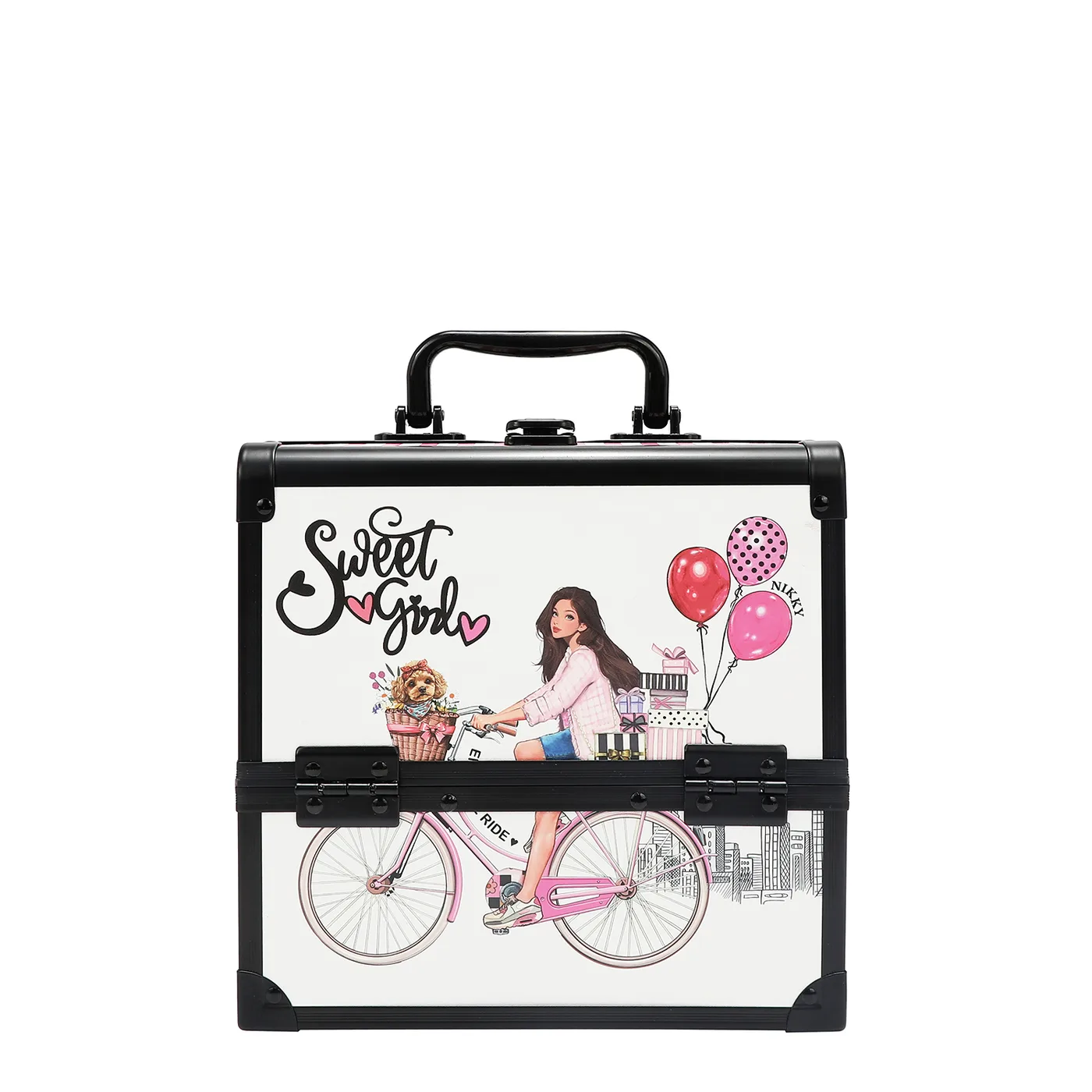 NK25004  CAJA ORGANIZADORA DE COSMETICOS CUADRADA SWEET GIRL