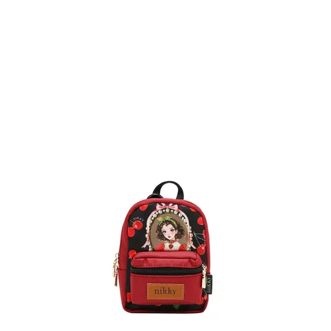NK25005 CHERRY LIPS-BLACK MINI MOCHILA LLAVERO