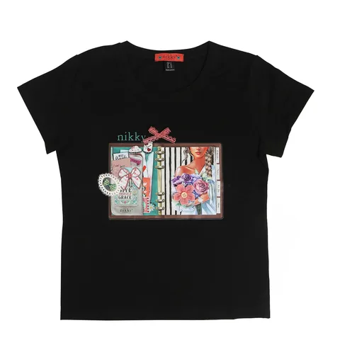 BLUSA NK25006 NOSTALGIA BLACK TXL