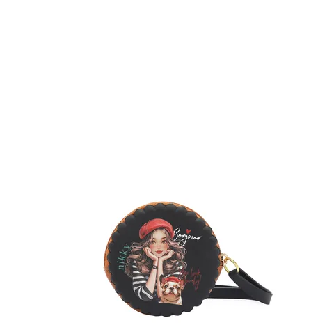 MONEDERO CIERRE GALLETA NK25011 EIFFEL DREAMS - BLACK