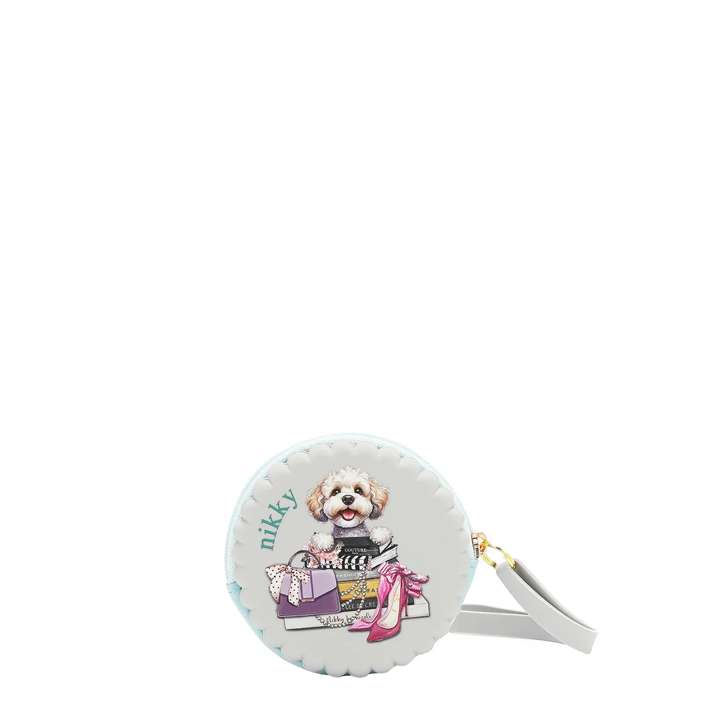 MONEDERO CIERRE GALLETA NK25011 MEANT TO LOVE YOU- GRAY