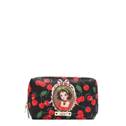 NK25030 CHERRY LIPS BLACK ESTUCHE PARA COSMETICOS