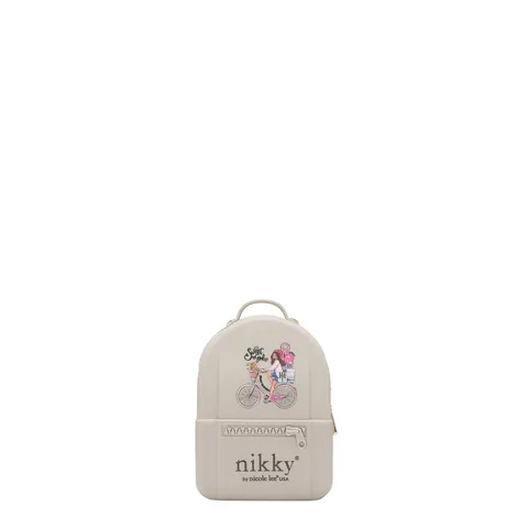 NK25037 MONEDERO CON CIERRE DE SILICONA EN FORMA DE MOCHILA BLANCO SWEET GIRL