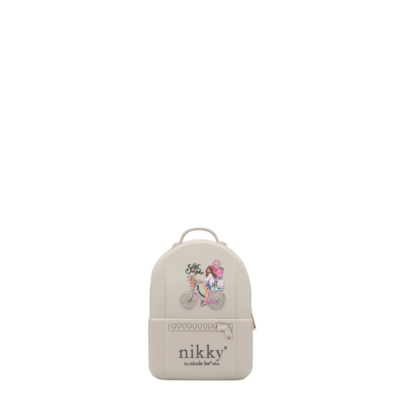 NK25037 MONEDERO CON CIERRE DE SILICONA EN FORMA DE MOCHILA BLANCO SWEET GIRL