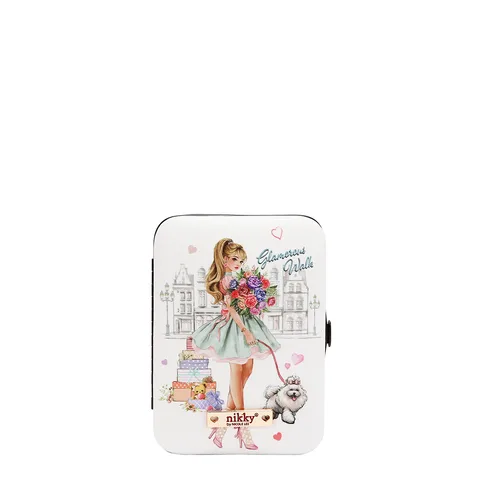 NK25050 GLAMOROUS WALK-WHITE SET DE MANICURE DE ACERO INOXIDABLE
