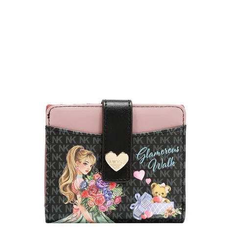 NK25052 GLAMOROUS WALK-BLACK BILLETERA PLEGABLE Y COMPACTA