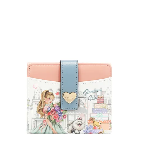 NK25052 GLAMOROUS WALK-WHITE BILLETERA PLEGABLE Y COMPACTA
