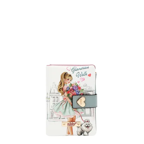 NK25054 GLAMOROUS WALK-WHITE BILLETERA PLEGABLE Y COMPACTA
