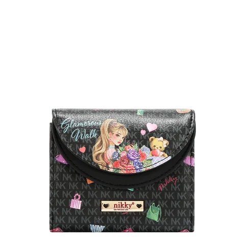 NK25056 GLAMOROUS WALK-BLACK BILLETERA COMPACTA PLEGABLE