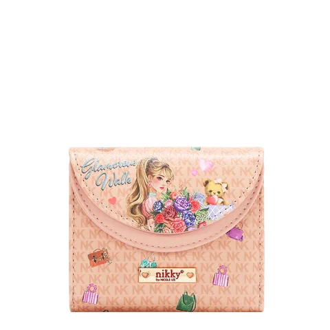 NK25056 GLAMOROUS WALK-PINK BILLETERA COMPACTA PLEGABLE