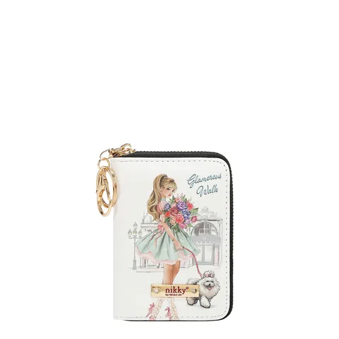NK6810 GLAMOROUS WALK-WHITE ACORDEON BILLETERA PARA IDENTIFICACION Y TARJETAS